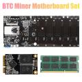 T37 Btc Mining Motherboard with Cpu+128g Msata Ssd+8gb Memory