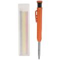 Carpenter Pencil Set with 7 Refill Leads, Built-in Sharpener,pencil B