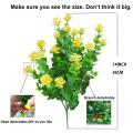 30 Bundles Artificial Flowers Faux Uv Resistant for Vase Hanging