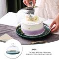 2x Cake Stand Cake Plate Server with Dome Dessert Cake Cover Butter