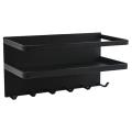 3 Tiers Refrigerator Rack Magnetic Kitchen Shelf Hooks Holders, S