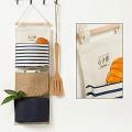 2 Pcs Hanging Storage Bag, Wall Mounted 3 Bags Nursery Storage Bag