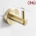 2pcs Bathroom Towel Hook Brushed Gold Stainless Steel Accessories