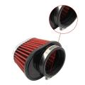 2pcs Universal Round Tapered Car Motorcycle Air Filter 51mm-red