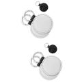 10 Pack Sublimation Blanks Keychain Pu Leather Keychain(black Round)
