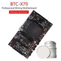 Btcx79 H61 Mining Motherboard with E5 2630 Cpu+fan+switch Cable Ddr3