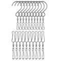 30 Pcs Dual Swivel Hook 360 Degree Rotating Clips Stainless Steel