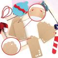 100 Pcs Paper Love Hollow Tags with Twine for Christmas Diy Decor