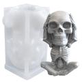 Candle Moulds,skull Silicone Candle Moulds(cover Ears)
