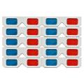 Gafas 3d,10 Pares Lentes Estreo Papel Rojo Y Azul Para Pelculas Set