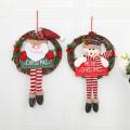 Rattan Garland Snowman Vine Ring Pendant Christmas Decorations A