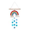 Nordic Style Wooden Stick Rainbow Imitation Shell Piece Tapestry