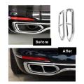 Car Stainless Steel Tail Exhaust Pipe Output Cover For-bmw 7 Series