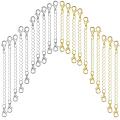 20 Pcs Gold Silver Chain Extenders with Claw for Pendant Necklaces
