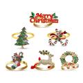 6pcs Christmas Napkin Rings, Delicate Decors for Christmas Holiday