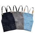 Denim Suit Bib Cooking Kitchen Aprons for Woman Man Apron Overall C