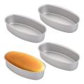 4packs Oval Cheesecake Pan - 8 Inch Non-stick Oval Cake Bread