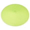 4pcs Dining Table Mat Woven Pad Heat Resistant Coaster(green)