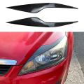 Car Carbon Fiber Headlights Eyebrows Eyelids Cover Eyelash Head