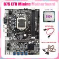 B75 Eth Mining Motherboard 8xpcie to Usb+g550 Cpu+dual Switch Cable