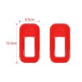 Car Safety Seat Fixing Buckle Trim Cover Stickers Accessories Red