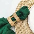 Woven Straw Farmhouse Napkin Rings Set Of 4,for Banquet,table Decor