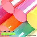 Glitter Htv Heat Transfer Vinyl Bundle, Glow In The Dark Color A