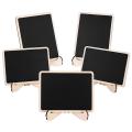 Wood Mini Chalkboards Signs with Support Easels, 20 Pack