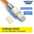 Rj45 Cat7 Connectors Tool-free Reusable Ethernet Termination Plugs