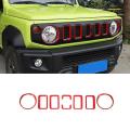Car Front Light Lamp Cover Headlight Grille Decoration Cover,red