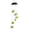 Solar Bee Wind Chimes, Color-changing Moving Rotating Wind Chime