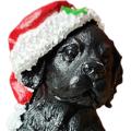 Resin Crafts with Christmas Ball Hat Dog Ornaments A