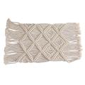 Hand-woven Macrame Table Runner with Tassels Home Decoration(a)