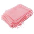 100pcs Large Organza Bags Blush Pink, 17x23 Cm for Christmas Wedding