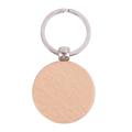 60pcs Blank Round Wooden Key Chain Wood Tags Can Engrave Diy Gifts