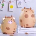 Cute Cows Piggy Bank for Coins,for Birthday&christmas Gift,l,brown