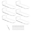 Acrylic Floating Clear Sneaker Shelves Wall Mount Set Of 6 for Shoe