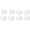 8 Pack 84 Inch White Disposable Peva Plastic Round Tablecloths(white)