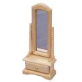 1:12 Dollhouse Full-length Dressing Mirror with Drawer Decoration