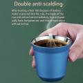 80ml Double Wall Stainless Steel Espresso Cup Insulation,b