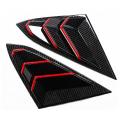 Rear Window Carbon Fiber with Red Line for Honda Civic 10th 17-19