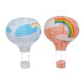 12inch Hot Air Balloon Paper Decor, White Rainbow