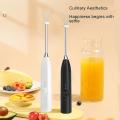 Wireless Electric Handheld Milk Frother Electric Blender Black