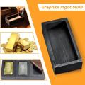 2 Graphite Ingot Molds Gold Silver Metal Melting Crucible Molds