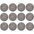 12 Pcs Round Paper Woven Rope Mesh Place Mats for Party Wedding