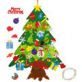 Diy Felt Christmas Tree with Led Light New Year Kids Gift Toys