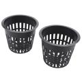 40pcs 3 Inch Heavy Duty Mesh Pot Net Cup Hydroponic Planting Black