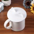 6 Pcs Cat Ear Silicone Anti Dust Cup Lids for Coffee Cup for Drinks