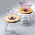 Coffee Dripper Glass Funnel Drip Coffee Maker Filter Transparent A