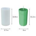 Candle Mold, Long Rod Striped , Diy Cylindrical (12.8x6.7cm )